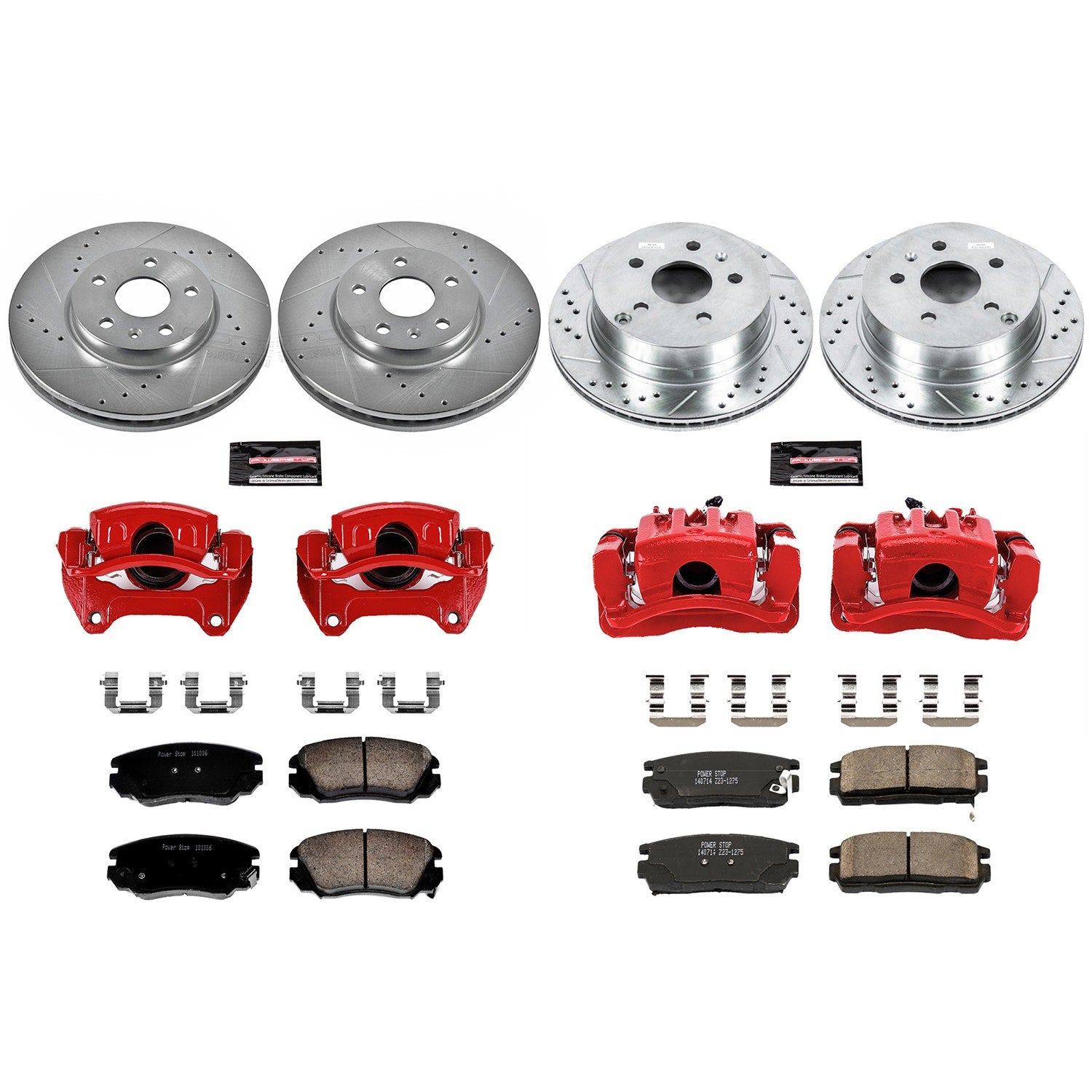 Power Stop KC5516 Z23 Evolution Sport Performance 1-Click Drilled And Slotted Front And Rear Brake Kit With Calipers for 2010-2017 Chevrolet Equinox product image