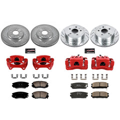 Power Stop KC5516 Z23 Evolution Sport Performance 1-Click Drilled And Slotted Front And Rear Brake Kit With Calipers for 2010-2017 Chevrolet Equinox product image