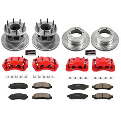 Power Stop KC5517 - Z23 Evolution Sport Performance 1-Click Drilled And Slotted Front And Rear Brake Kit With Calipers vehicle fitment brake part