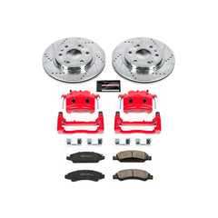 Power Stop KC5519 Z23 Evolution Sport Performance 1-Click Drilled And Slotted Front Brake Kit With Calipers for 2008-2020 Chevrolet Tahoe Ppv product image