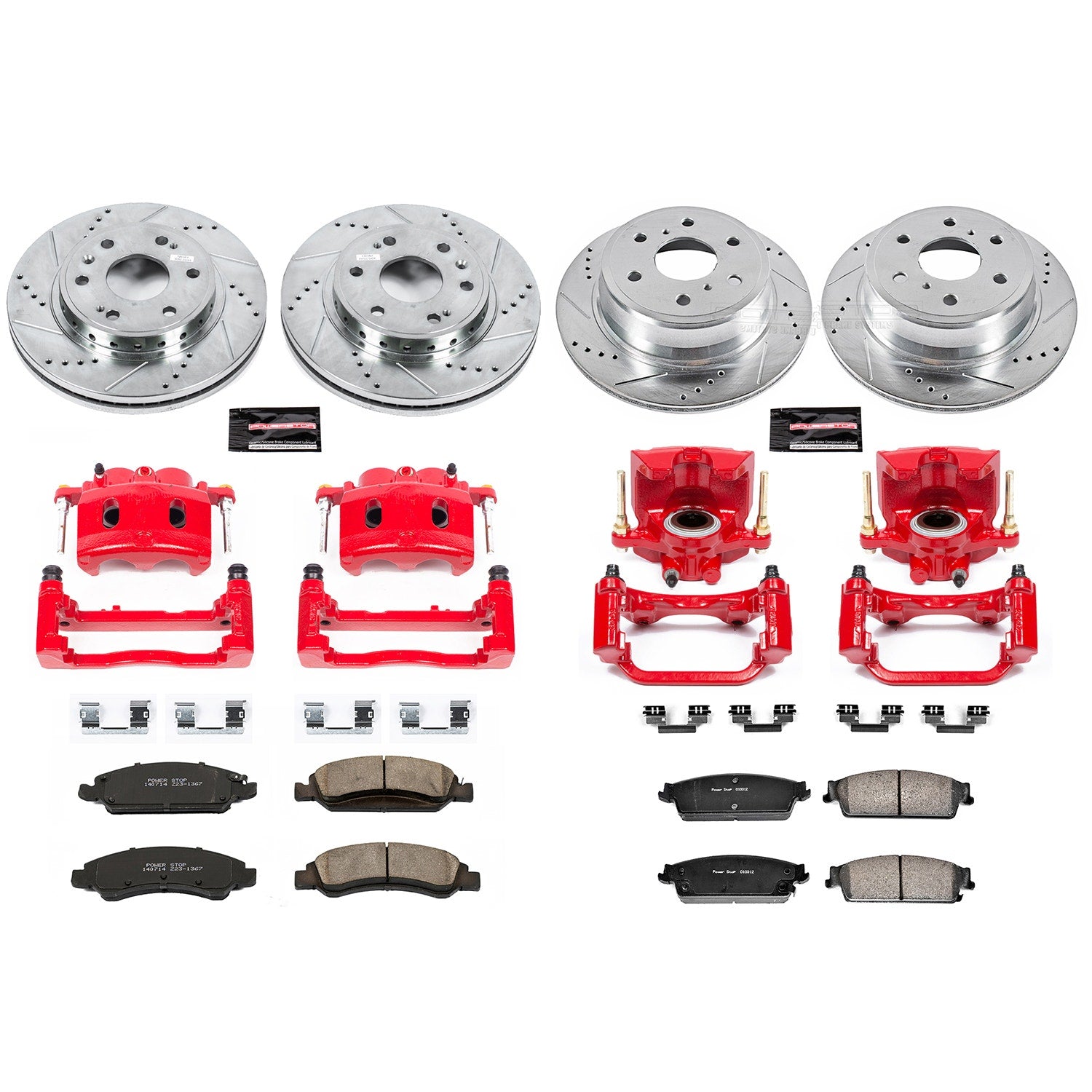 Power Stop KC5520 Z23 Evolution Sport Performance 1-Click Drilled And Slotted Front And Rear Brake Kit With Calipers for 2008-2014 Chevrolet Tahoe Ppv product image