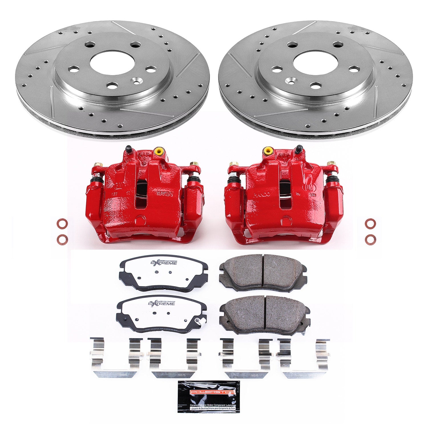 Power Stop KC5522-26 Z26 Street Warrior 1-Click Front Brake Kit With Calipers for 2010-2016 Buick Lacrosse product image