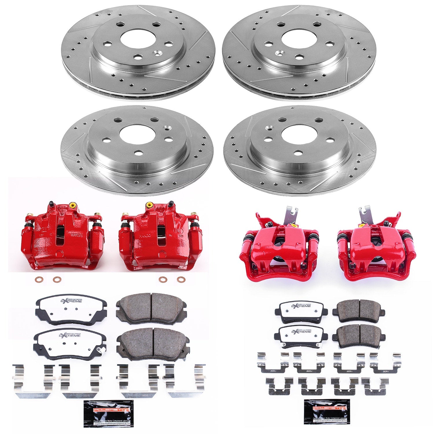 Power Stop KC5523A-26 Z26 Street Warrior 1-Click Pad And Rotor Kit With Calipers for 2014-2015 Chevrolet Malibu product image