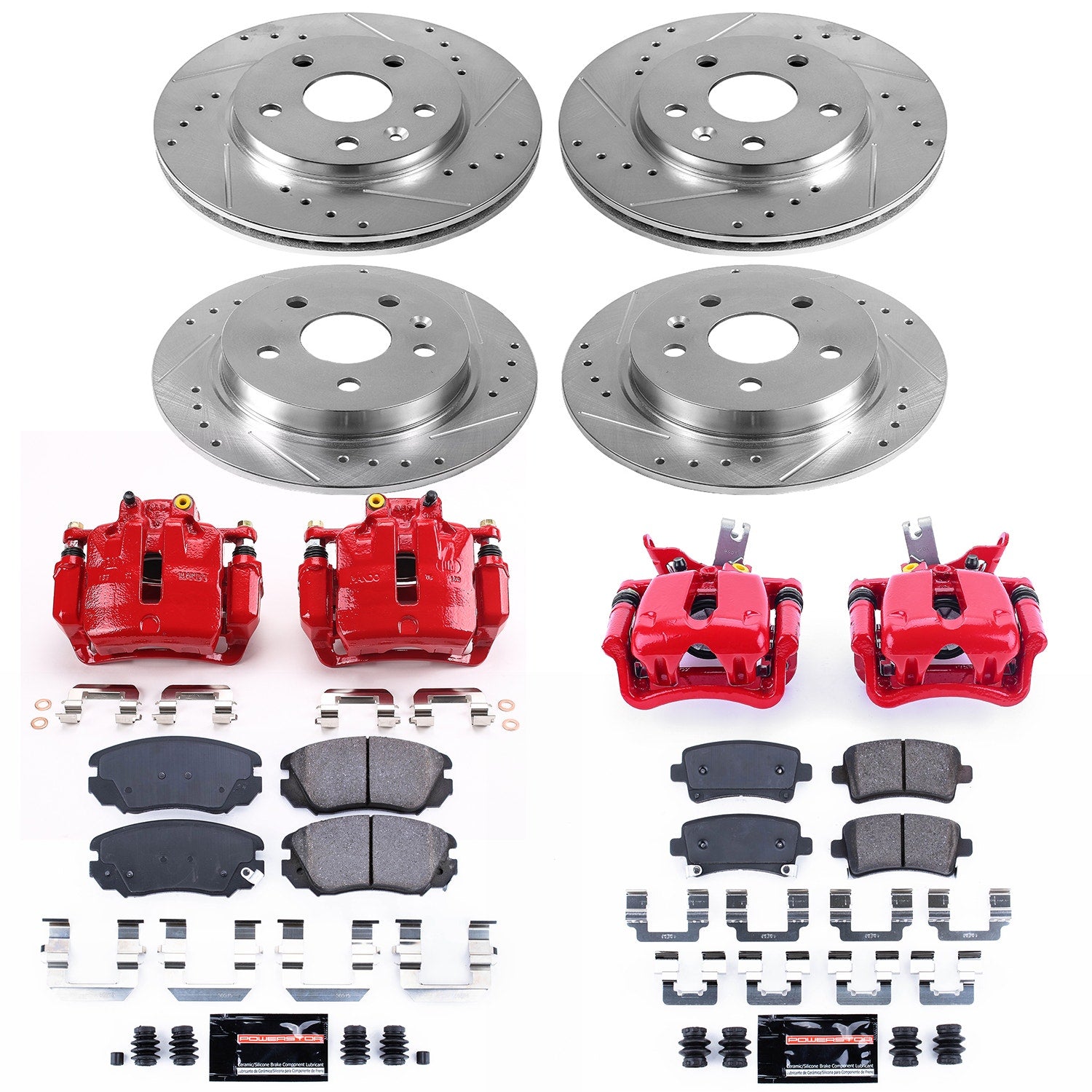 Power Stop KC5523A Z23 Evolution Sport Performance Pad And Rotor Kit With Calipers for 2014-2015 Chevrolet Malibu product image
