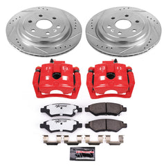 Power Stop KC5543-26 - Z26 Street Warrior 1-Click Rear Brake Kit With Calipers vehicle fitment brake part
