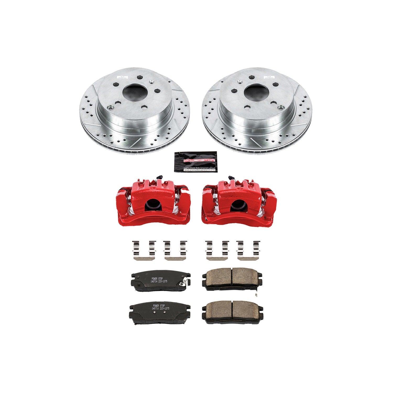 Power Stop KC5558 Z23 Evolution Sport Performance 1-Click Drilled And Slotted Rear Brake Kit With Calipers for 2010-2017 Chevrolet Equinox product image