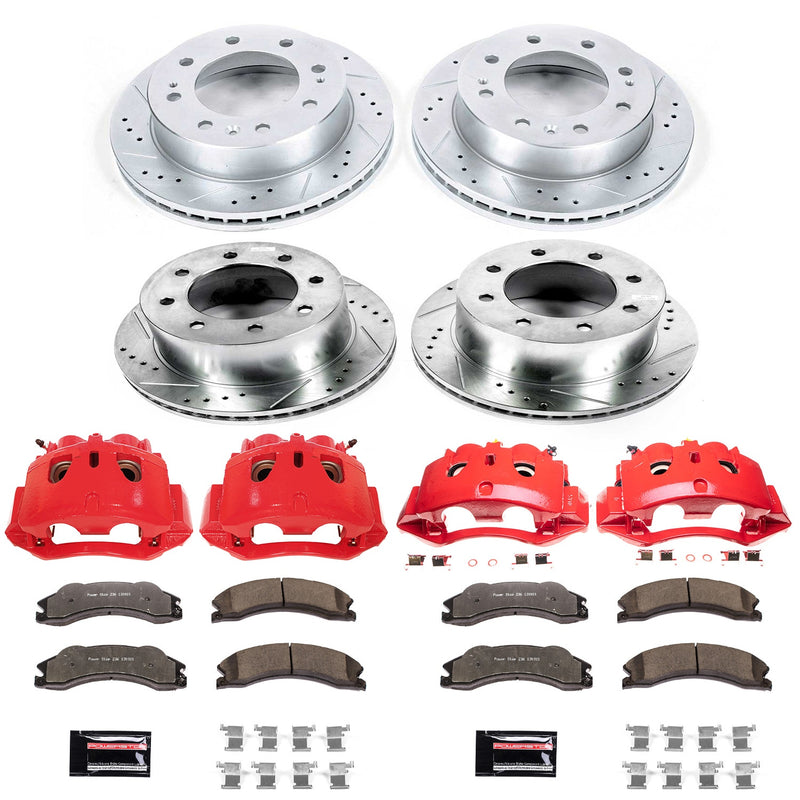 Power Stop KC5560-36 Z36 Extreme Performance Truck And Tow 1-Click Pad And Rotor Kit With Calipers for 2011 Chevrolet Silverado 3500 HD product image