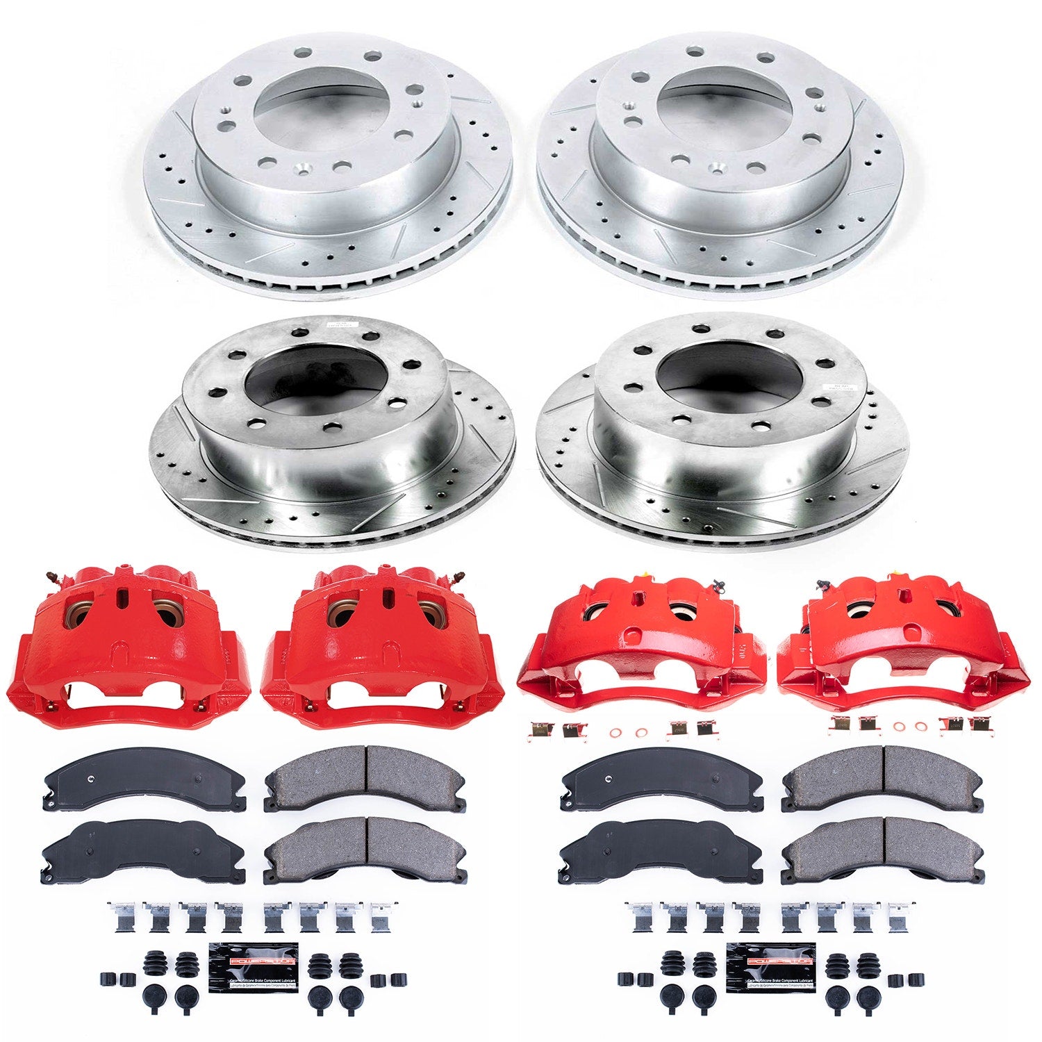 Power Stop KC5560 Z23 Evolution Sport Performance Pad And Rotor Kit With Calipers for 2011 Chevrolet Silverado 3500 HD product image
