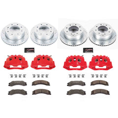 Power Stop KC5561-36 - Z36 Extreme Performance Truck And Tow 1-Click Drilled And Slotted Front And Rear Brake Kit With Calipers vehicle fitment brake part
