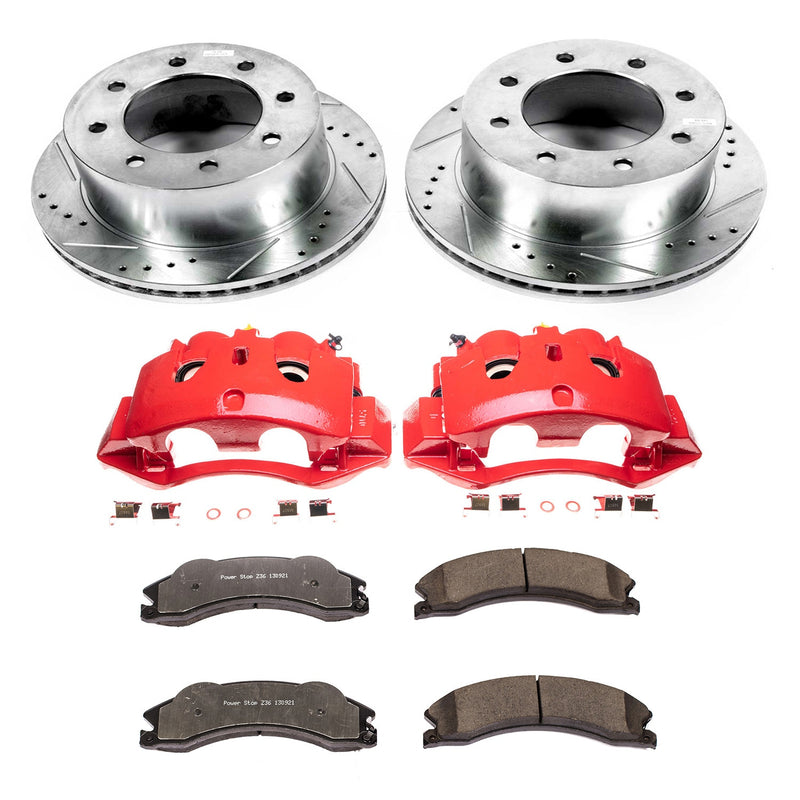 Power Stop KC5562-36 Z36 Extreme Performance Truck And Tow 1-Click Pad And Rotor Kit With Calipers for 2011-2019 Chevrolet Silverado 3500 HD product image