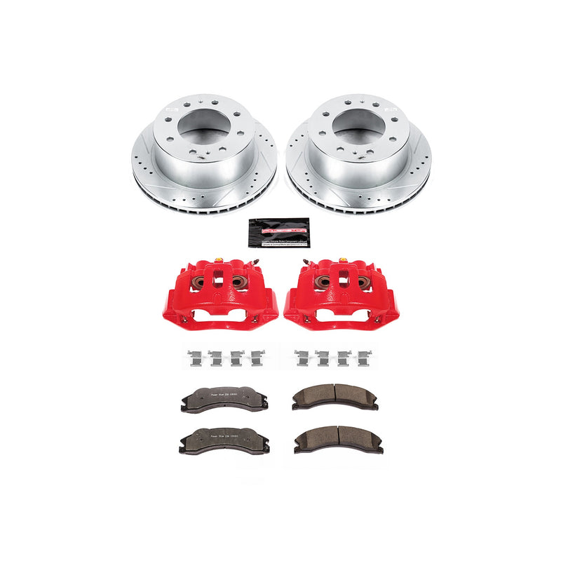 Power Stop KC5563-36 Z36 Extreme Performance Truck And Tow 1-Click Drilled And Slotted Rear Brake Kit With Calipers for 2011-2019 Chevrolet Silverado 2500 Hd product image