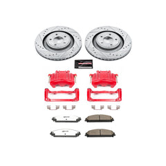Power Stop KC5565-26 Z26 Extreme Street Warrior 1-Click Drilled And Slotted Front Brake Kit With Calipers for 2008-2009 Dodge Caliber SRT-4 product image
