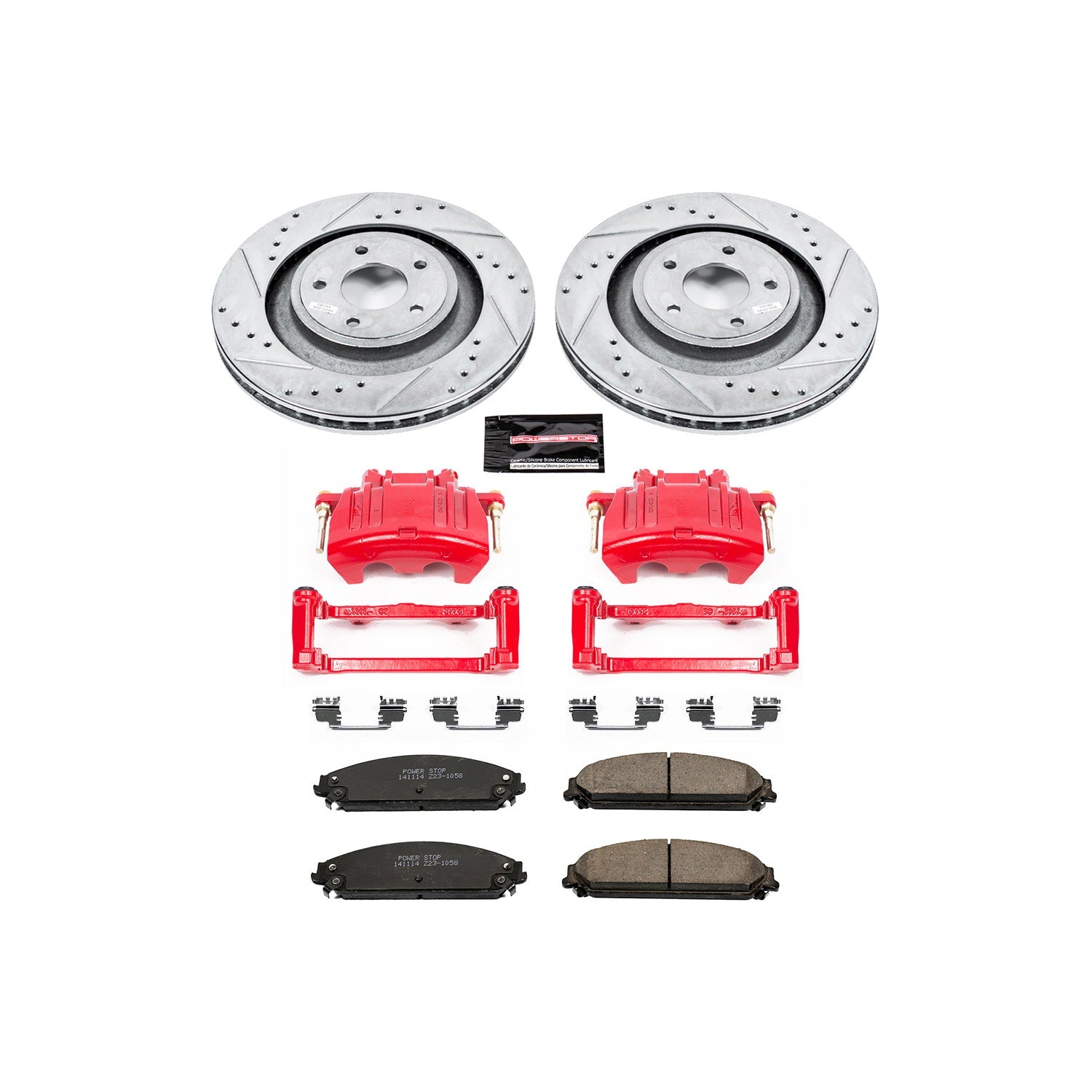 Power Stop KC5565 Z23 Evolution Sport Performance 1-Click Drilled And Slotted Front Brake Kit With Calipers for 2008-2009 Dodge Caliber SRT-4 product image