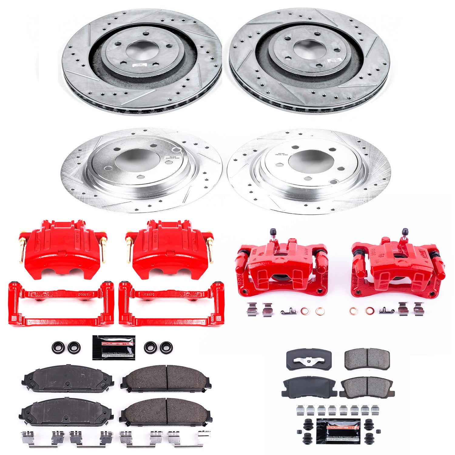 Power Stop KC5566 Z23 Evolution Sport Front And Rear Brake Kit for 2008-2009 Dodge Caliber SRT-4 product image