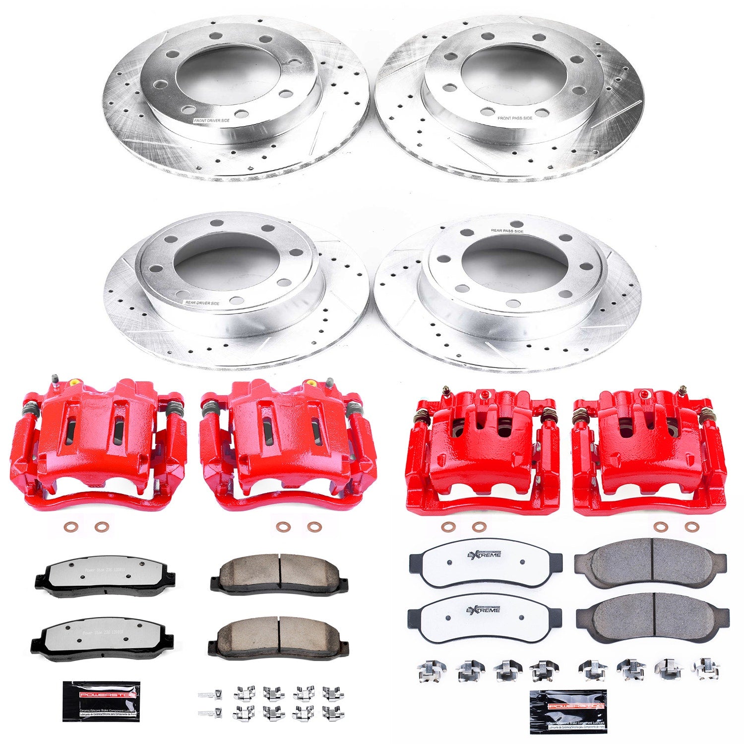 Power Stop KC5573-36 Z36 Extreme Performance Truck And Tow 1-Click Brake Kit With Calipers (Front And Rear) for 2010 Ford F-350 Super Duty Cabela's product image