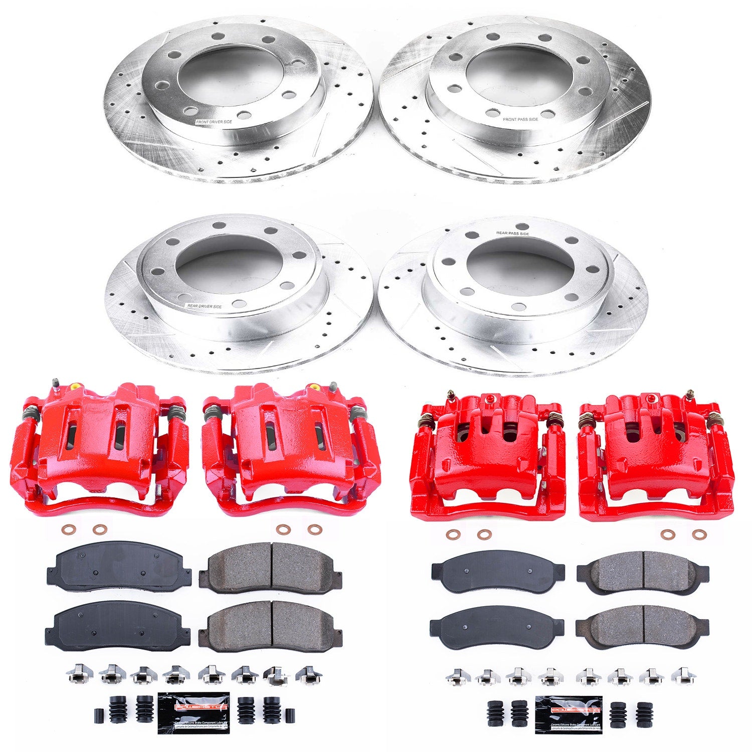 Power Stop KC5573 Z23 Evolution Sport Performance 1-Click Brake Kit With Calipers (Front And Rear) for 2010 Ford F-350 Super Duty Cabela's product image