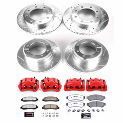 Power Stop KC5574-36 Z36 Extreme Performance Truck And Tow 1-Click Drilled And Slotted Front And Rear Brake Kit With Calipers for 2010-2012 Ford F-350 Super Duty Cabela's product image