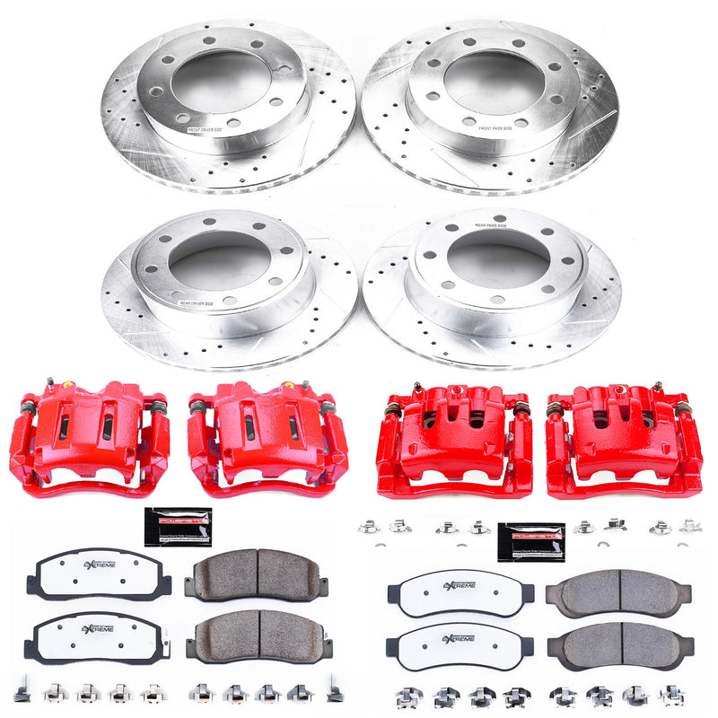 Power Stop KC5575-36 Z36 Extreme Performance Truck And Tow 1-Click Brake Kit With Calipers (Front And Rear) for 2010-2011 Ford F-250 Super Duty - product image