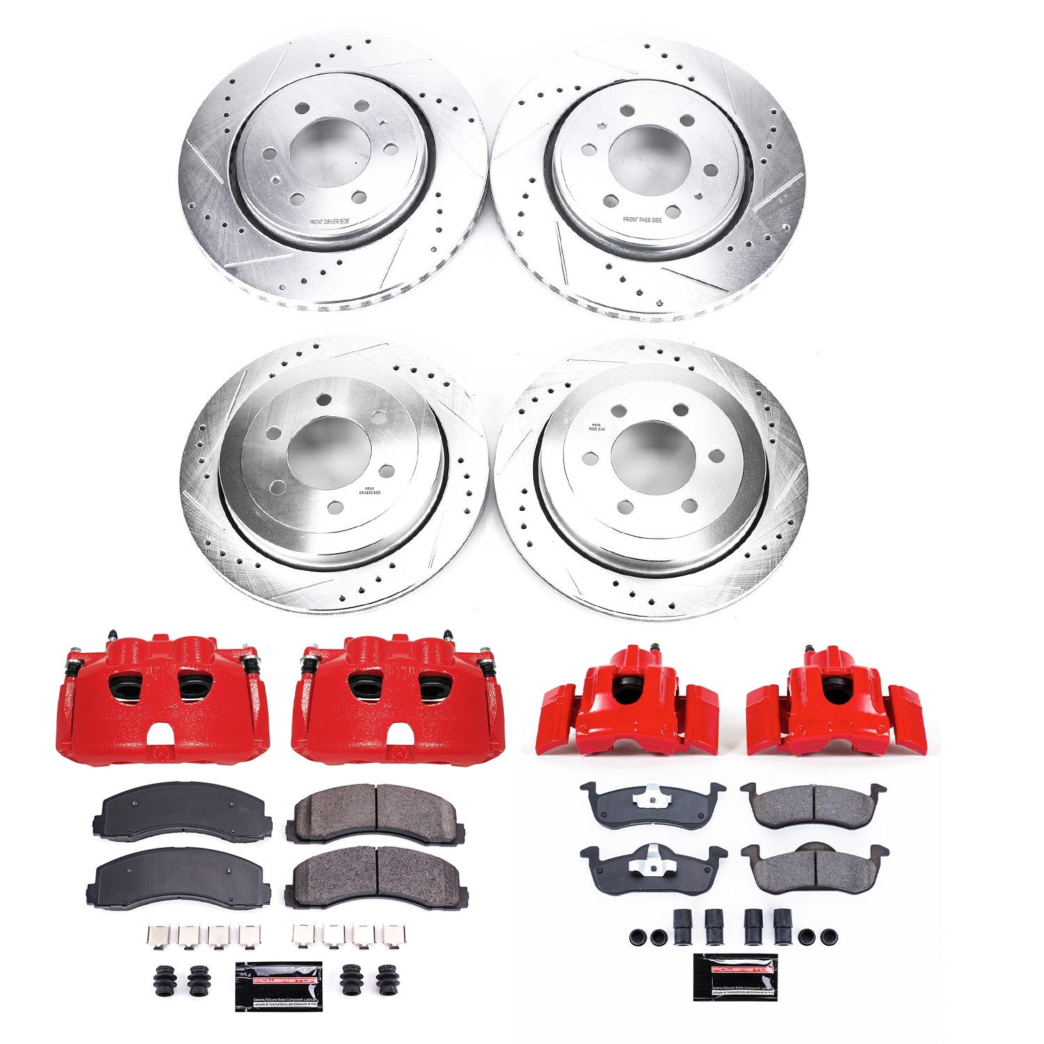 Power Stop KC5577 Z23 Evolution Sport Performance 1-Click Brake Kit With Calipers (Front And Rear) for 2010-2017 Ford Expedition product image