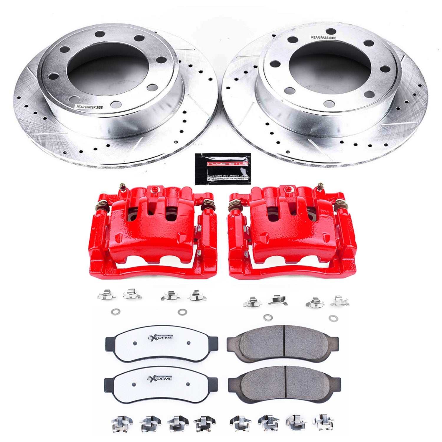 Power Stop KC5578-36 Z36 Extreme Performance Truck And Tow 1-Click Brake Kit With Calipers (Rear) for 2010-2012 Ford F-250 Super Duty product image
