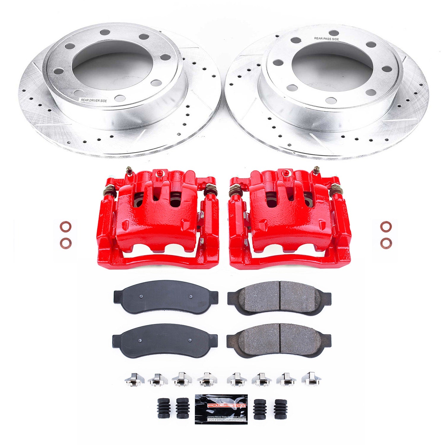 Power Stop KC5578 Z23 Evolution Sport Performance 1-Click Brake Kit With Calipers (Rear) for 2010-2012 Ford F-250 Super Duty product image