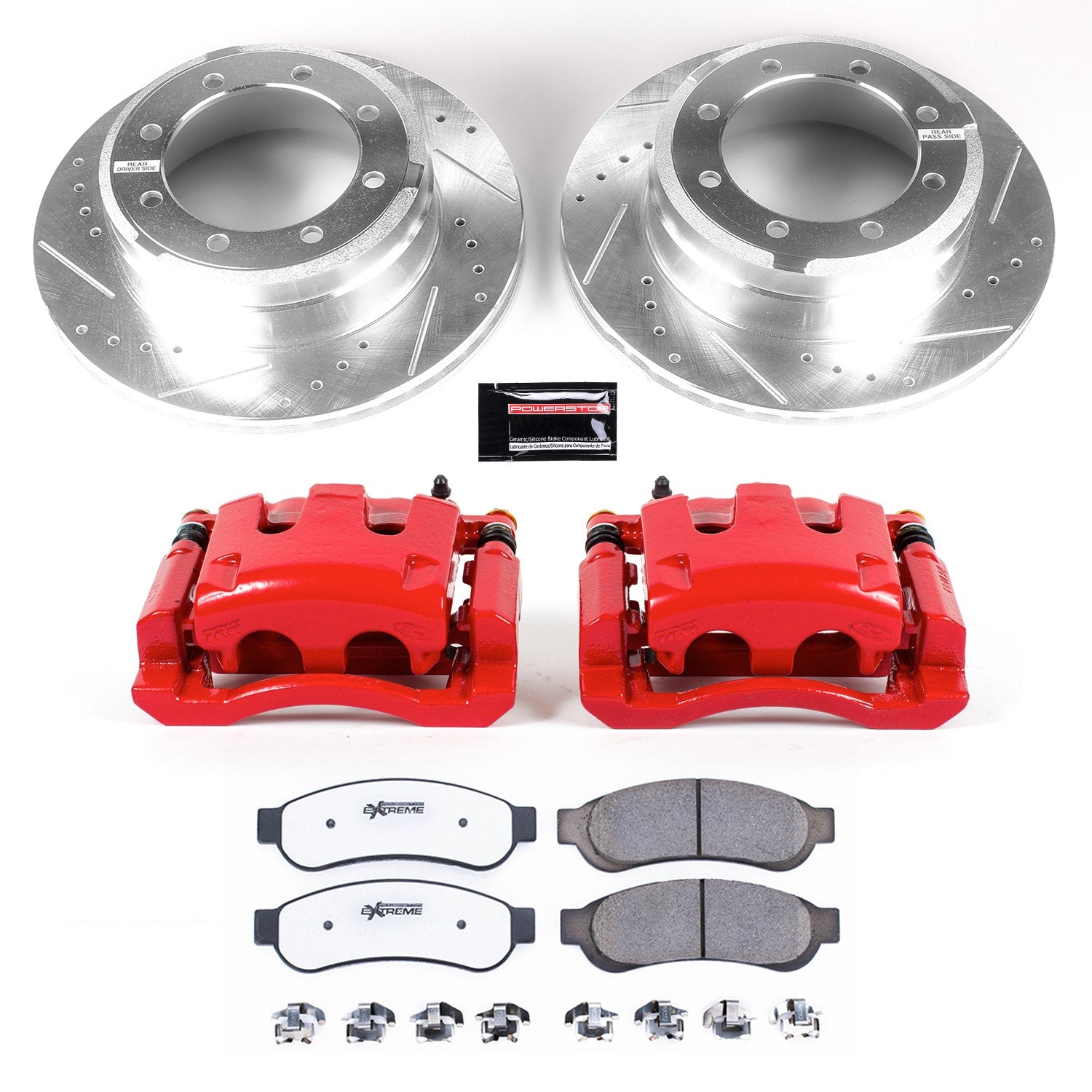 Power Stop KC5579-36 Z36 Extreme Performance Truck And Tow 1-Click Drilled And Slotted Rear Brake Kit With Calipers for 2010-2012 Ford F-350 Super Duty Cabela's product image