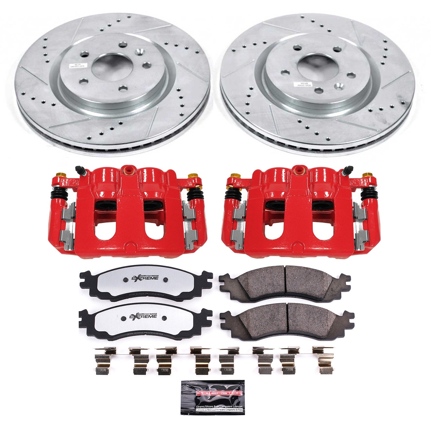 Power Stop KC5581-36 Z36 Extreme Performance Truck And Tow 1-Click Front Brake Kit With Calipers for 2011-2012 Ford Taurus Sho product image
