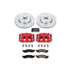 Power Stop KC5581 Z23 Evolution Sport Performance 1-Click Drilled And Slotted Front Brake Kit With Calipers for 2011-2012 Ford Taurus Sho product image