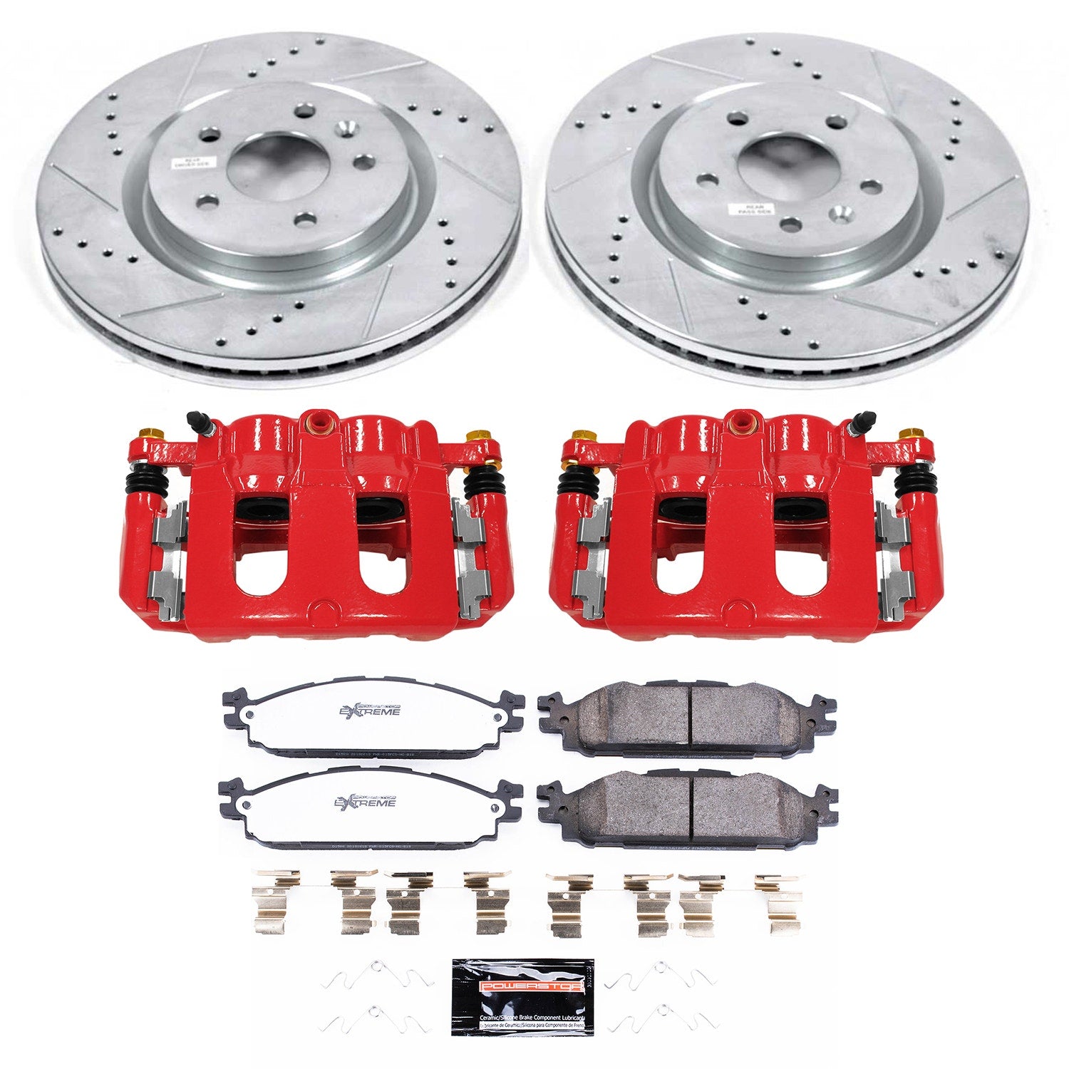 Power Stop KC5583-36 Z36 Extreme Performance Truck And Tow 1-Click Front Brake Kit With Calipers for 2011-2019 Ford Explorer product image