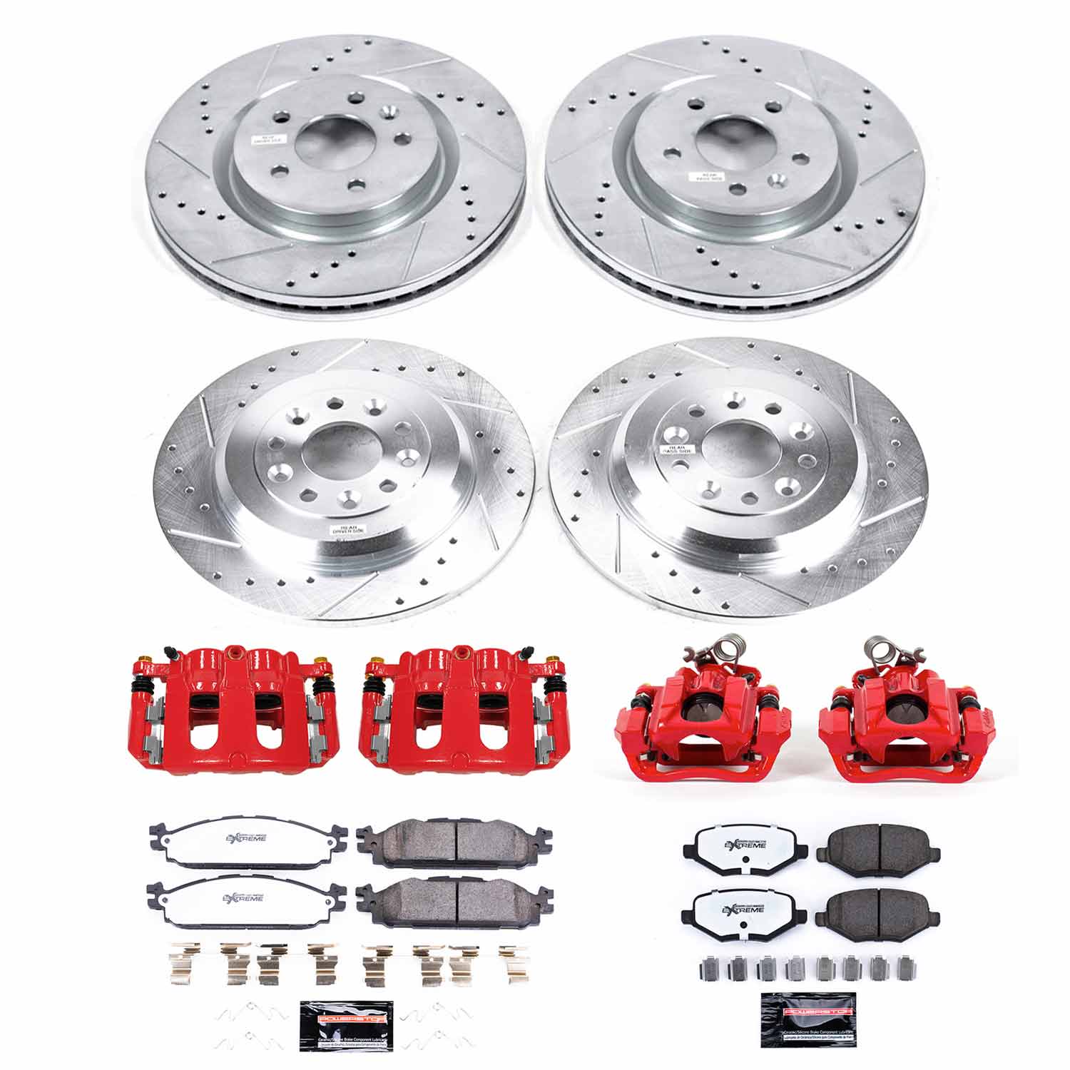 Power Stop KC5584-36 Z36 Extreme Performance Truck And Tow 1-Click Front And Rear Brake Kit With Calipers for 2011-2019 Ford Explorer product image
