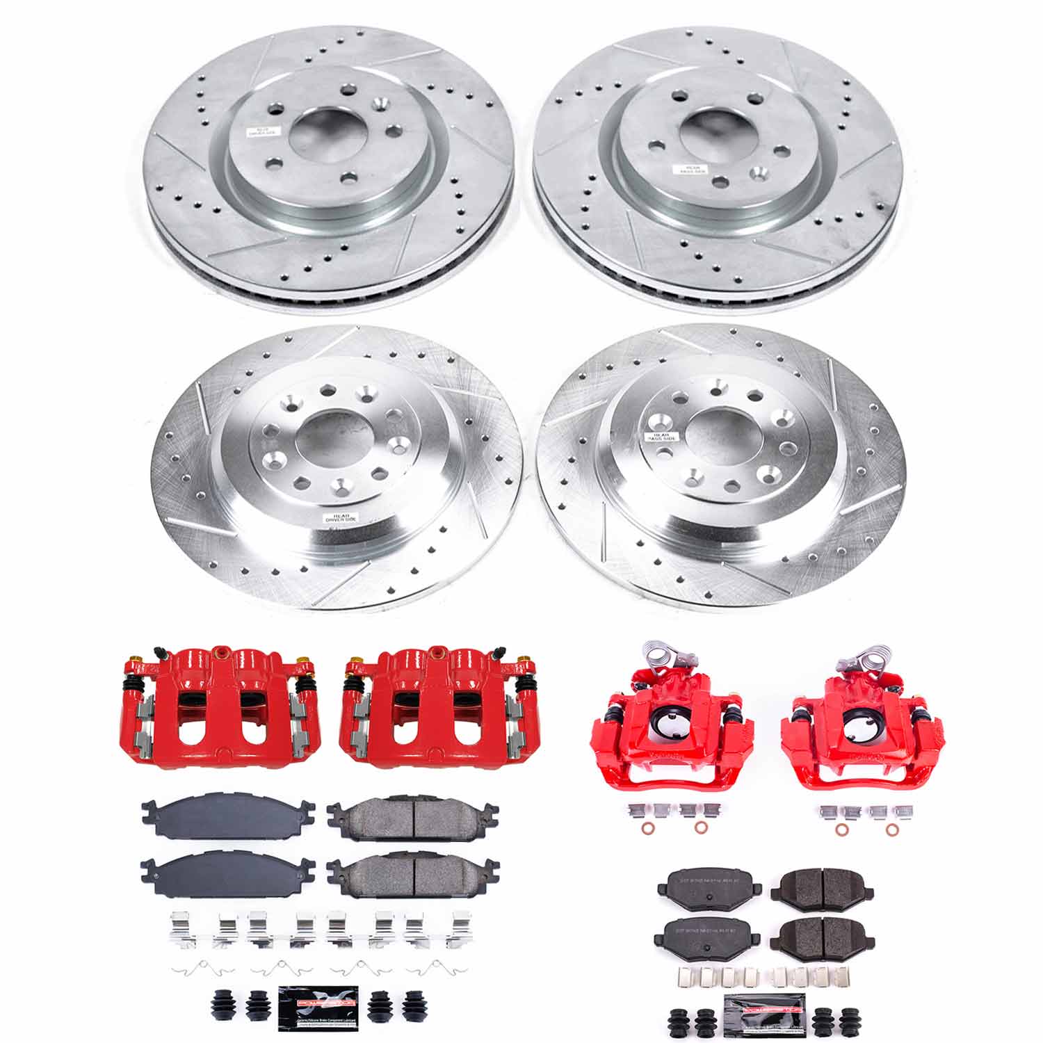 Power Stop KC5584A Z23 Evolution Sport Performance Pad And Rotor Kit With Calipers for 2011-2012 Lincoln Mks product image