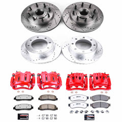 Power Stop KC5587-36 Z36 Extreme Performance Truck And Tow 1-Click Brake Kit With Calipers (Front And Rear) for 2010 Ford F-350 Super Duty product image