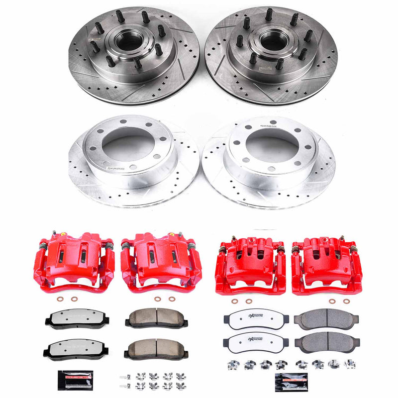 Power Stop KC5587-36 Z36 Extreme Performance Truck And Tow 1-Click Brake Kit With Calipers (Front And Rear) for 2010 Ford F-350 Super Duty product image
