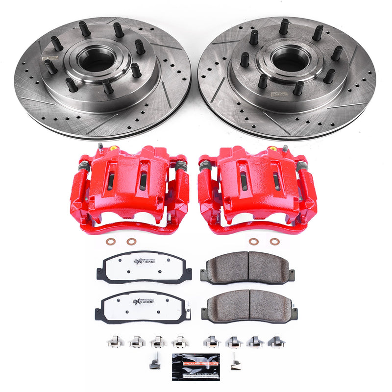 Power Stop KC5588-36 Z36 Extreme Performance Truck And Tow 1-Click Brake Kit With Calipers (Front) for 2009-2011 Ford F-250 Super Duty - product image