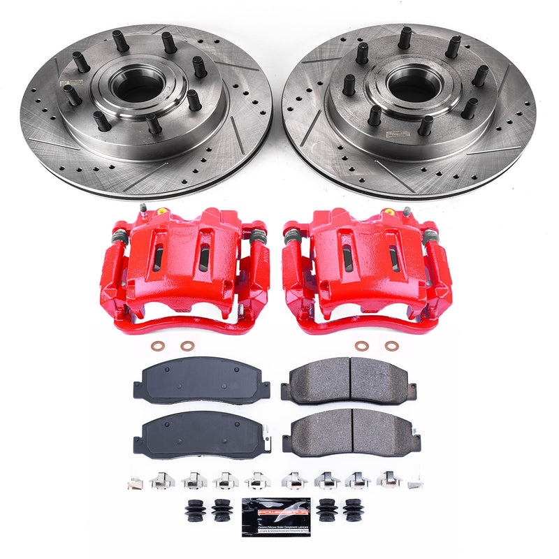 Power Stop KC5588 Z23 Evolution Sport Performance 1-Click Brake Kit With Calipers (Front) for 2009-2011 Ford F-250 Super Duty - product image