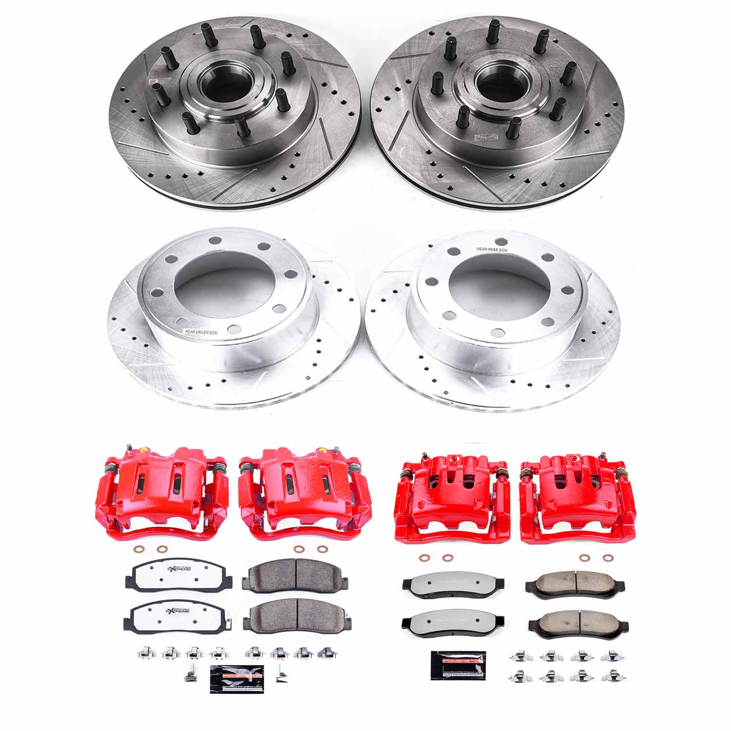Power Stop KC5589-36 Z36 Extreme Performance Truck And Tow 1-Click Brake Kit With Calipers (Front And Rear) for 2009-2010 Ford F-250 Super Duty product image