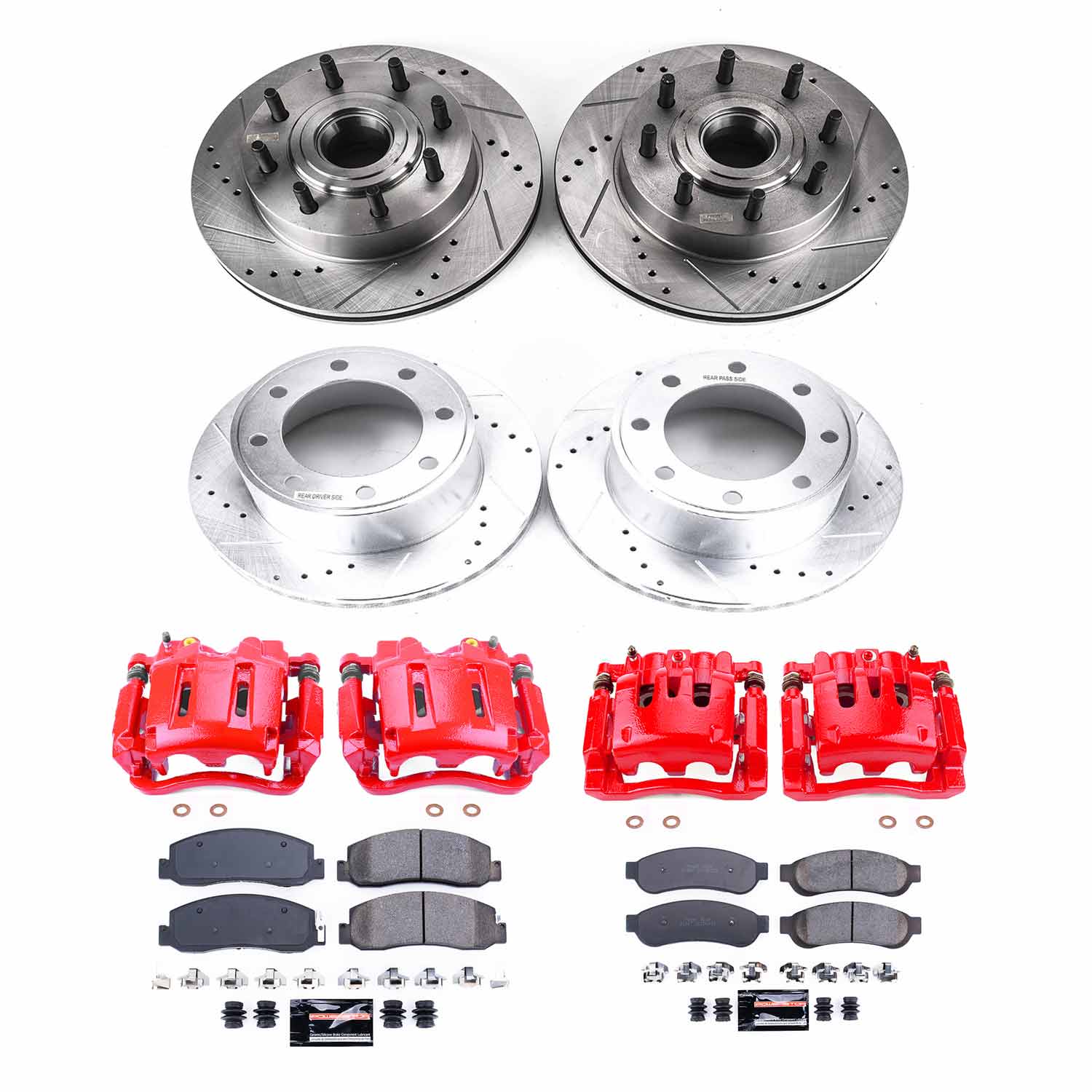 Power Stop KC5589 Z23 Evolution Sport Performance 1-Click Brake Kit With Calipers (Front And Rear) for 2009-2010 Ford F-250 Super Duty product image