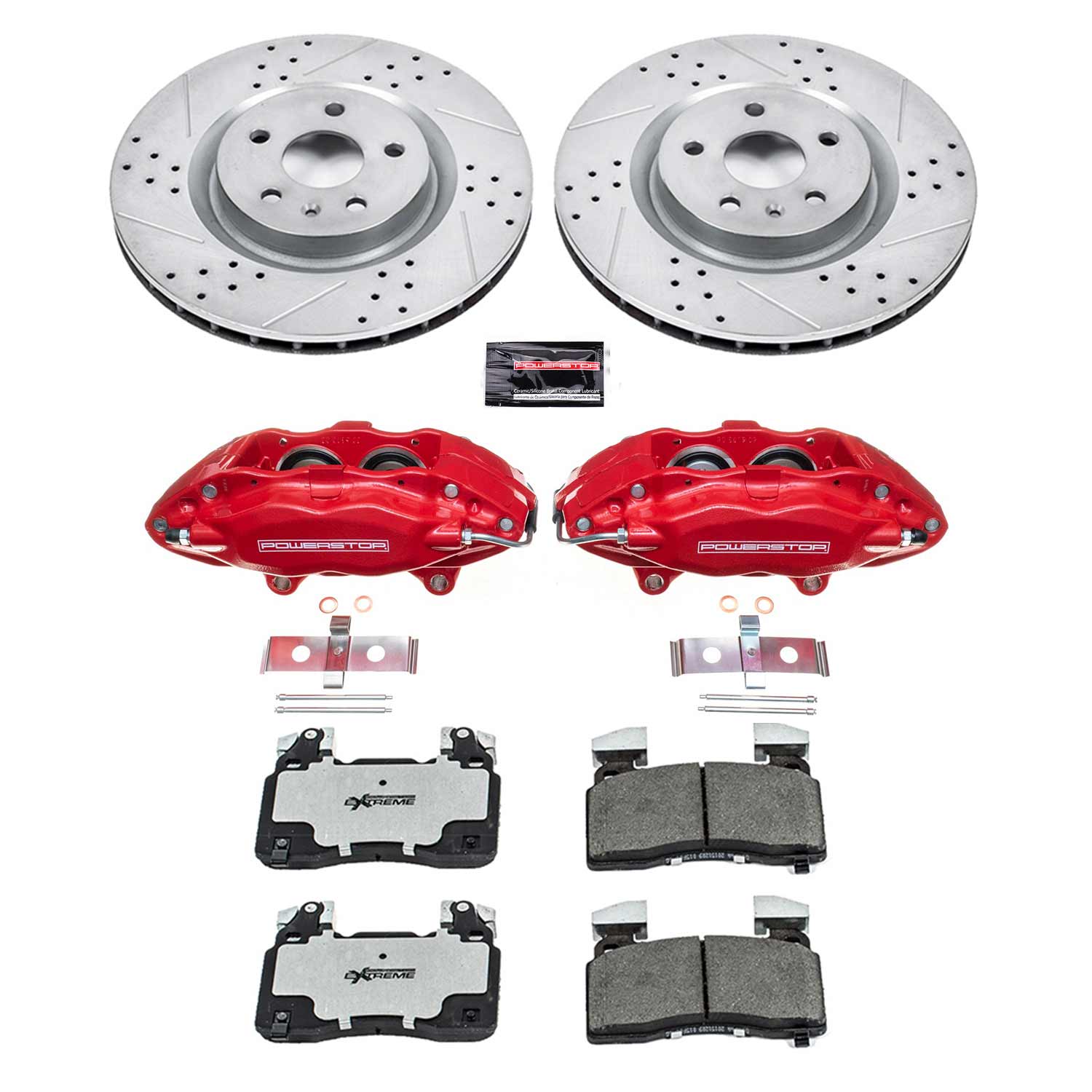 Power Stop KC5602-26 - Z26 Extreme Street Warrior 1-Click Brake Kit With Calipers (Front) vehicle fitment brake part