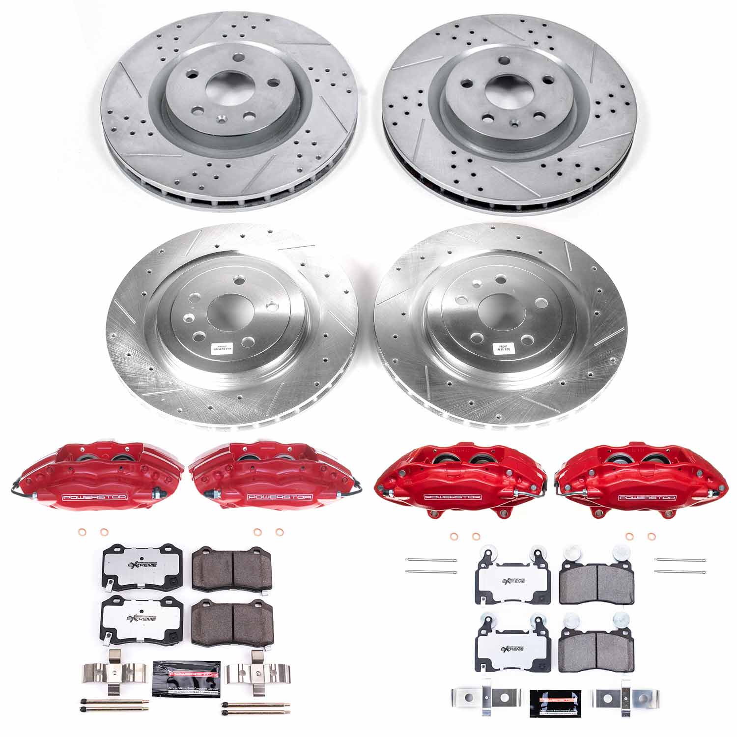 Power Stop KC5603-26 Z26 Street Warrior 1-Click Pad And Rotor Kit With Calipers for 2010-2015 Chevrolet Camaro SS product image