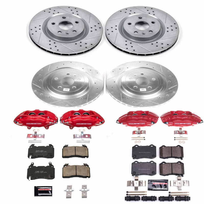 Power Stop KC5603 Z23 Evolution Sport Performance Pad And Rotor Kit With Calipers for 2010-2015 Chevrolet Camaro SS product image