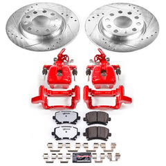 Power Stop KC5666-26 Z26 Street Warrior 1-Click Rear Brake Kit With Calipers for 2010 Volkswagen Golf Base product image