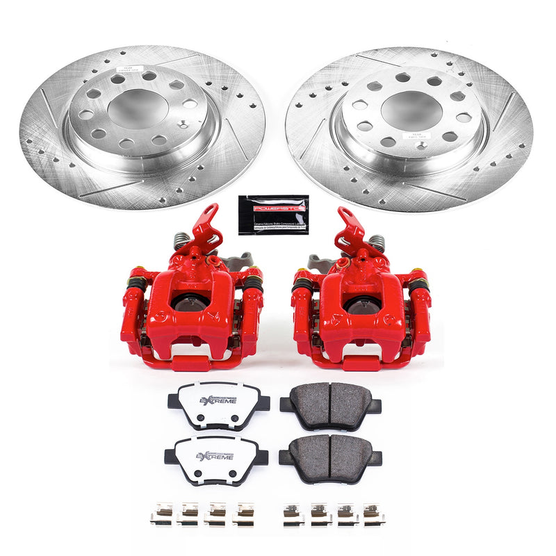 Power Stop KC5667-26 - Z26 Street Warrior 1-Click Rear Brake Kit With Calipers vehicle fitment brake part
