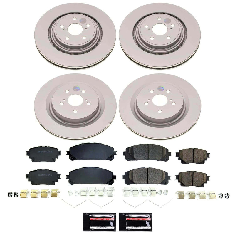 Power Stop KC5667A Z23 Evolution Sport Rear Pad And Rotor Kit With Calipers for 2012 Volkswagen Beetle product image