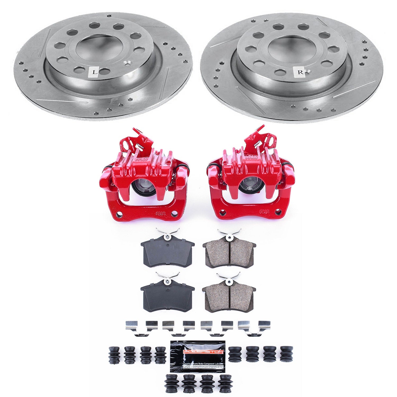 Power Stop KC5671 Z23 Evolution Sport Rear Brake Kit for 2010-2013 Audi A3 TDI product image