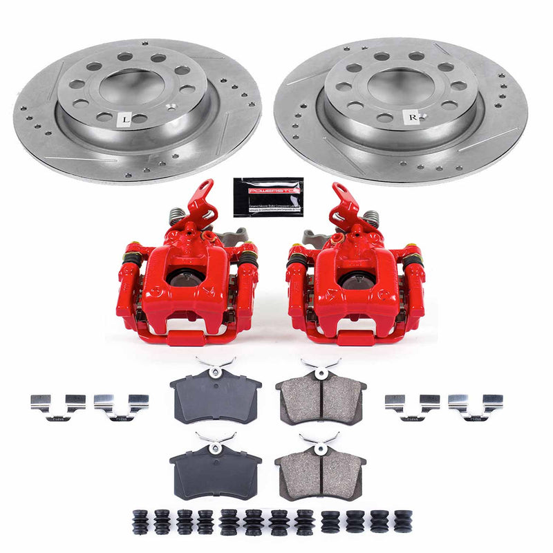 Power Stop KC5671A Rear Z23 Evolution Sport Performance Pad And Rotor Kit With Calipers for 2013-2017 Volkswagen Beetle product image