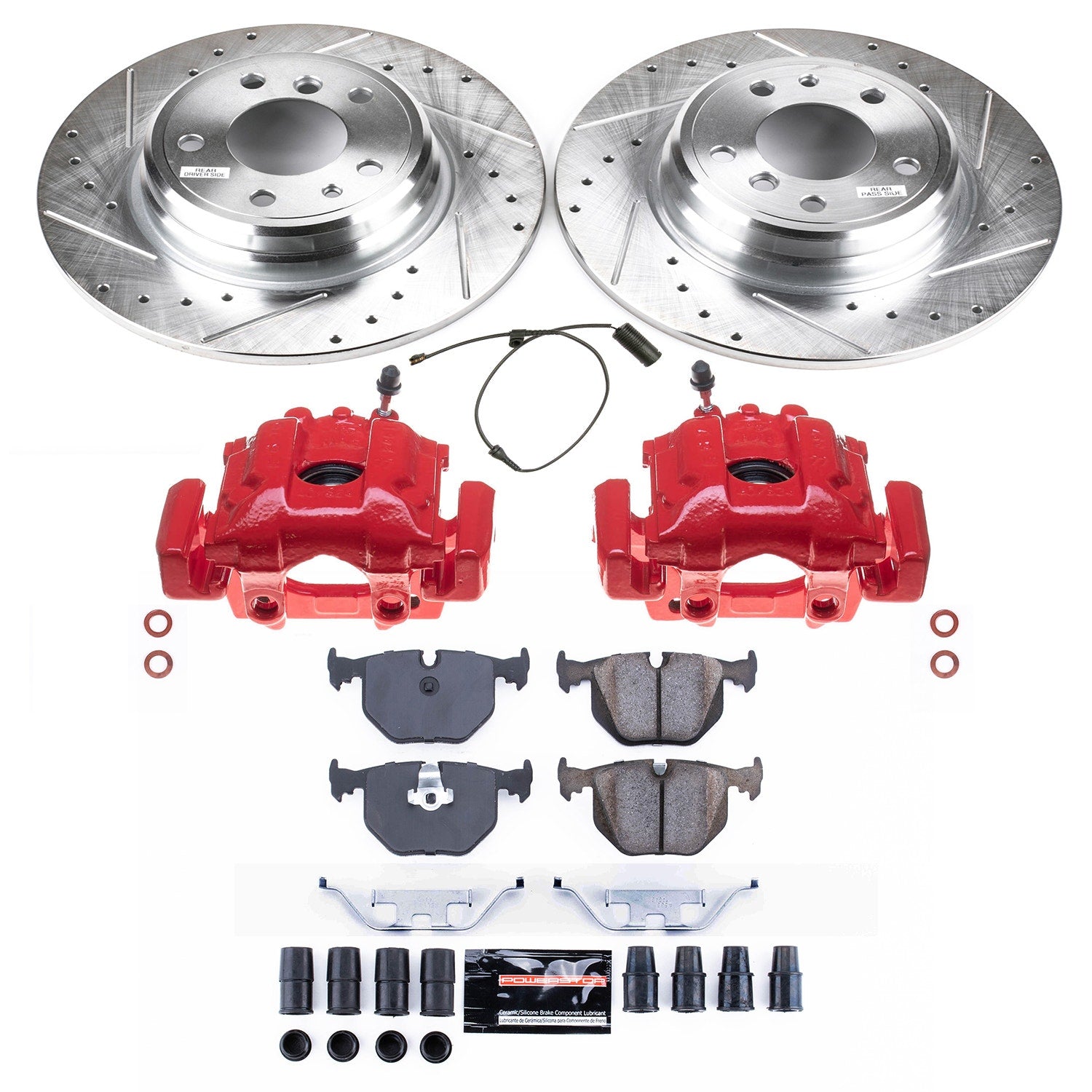 Power Stop KC5711 Z23 Evolution Sport Performance Pad And Rotor Kit With Calipers for 1995 BMW 740I product image