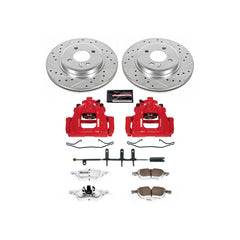 Power Stop KC5724-26 - Z26 Extreme Street Warrior 1-Click Drilled And Slotted Front Brake Kit With Calipers vehicle fitment brake part