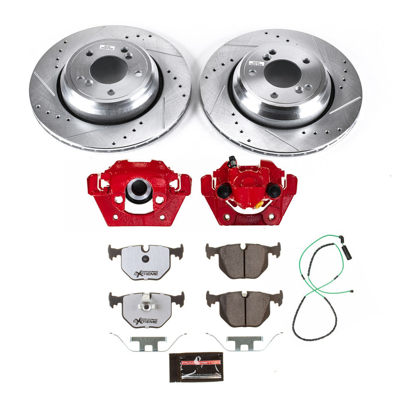 Power Stop KC5732A-26 Rear Z26 Extreme Street Warrior 1-Click Pad And Rotor Kit With Calipers for 2001-2006 BMW M3 product image