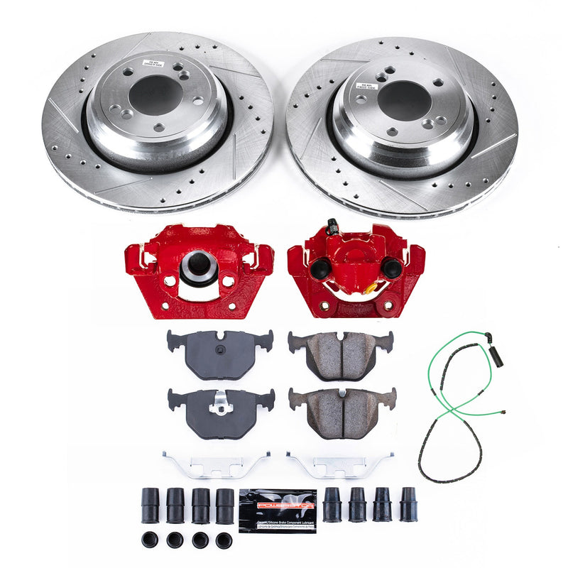 Power Stop KC5732 Rear Z23 Evolution Sport Performance 1-Click Pad And Rotor Kit With Calipers for 2001-2006 BMW M3 product image