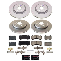 Power Stop KC5747A Z23 Evolution Sport Front And Rear Pad And Rotor Kit With Calipers for 2012 Volkswagen Beetle product image